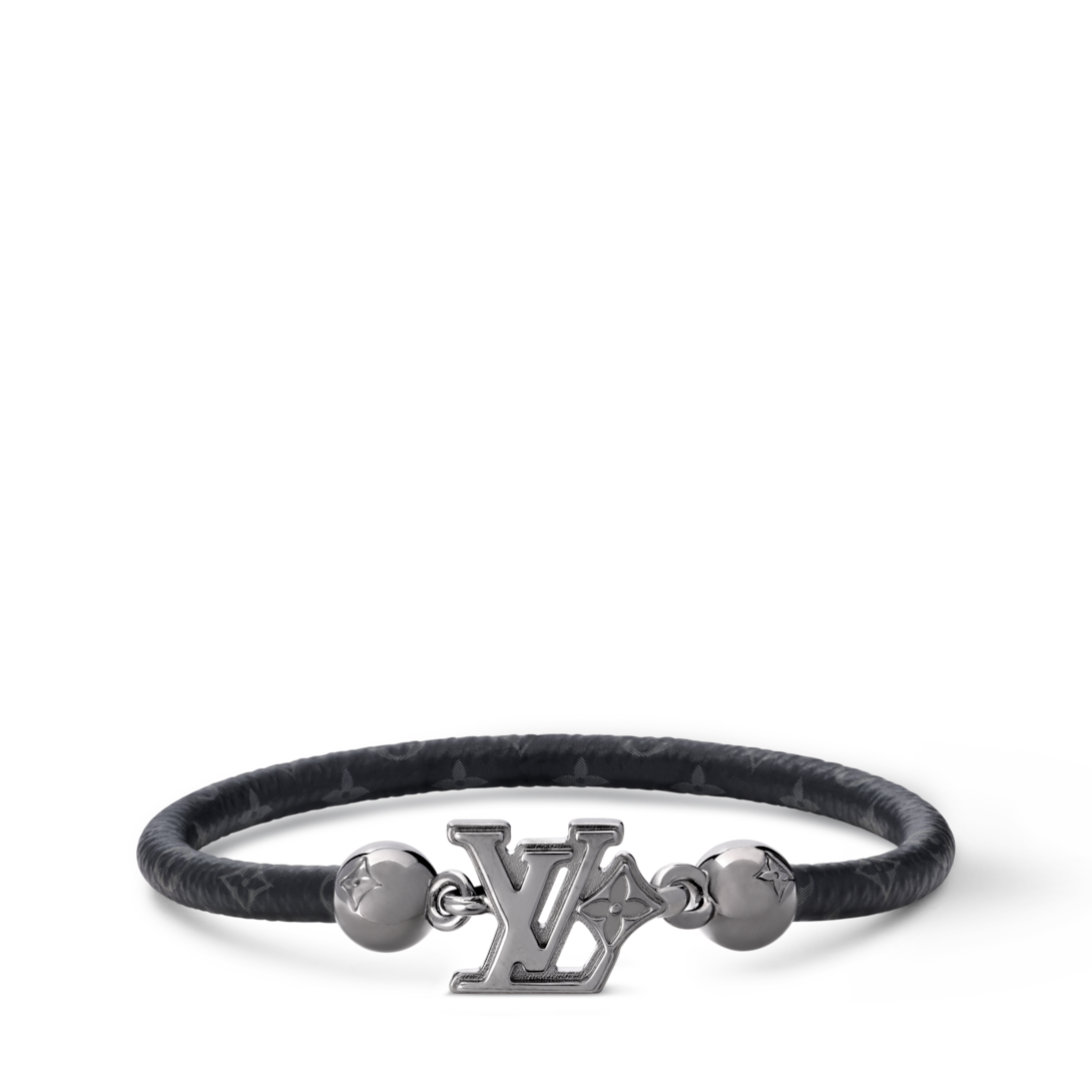 LV Flower Bracelet Monogram Eclipse Canvas - Men - Fashion Jewelry